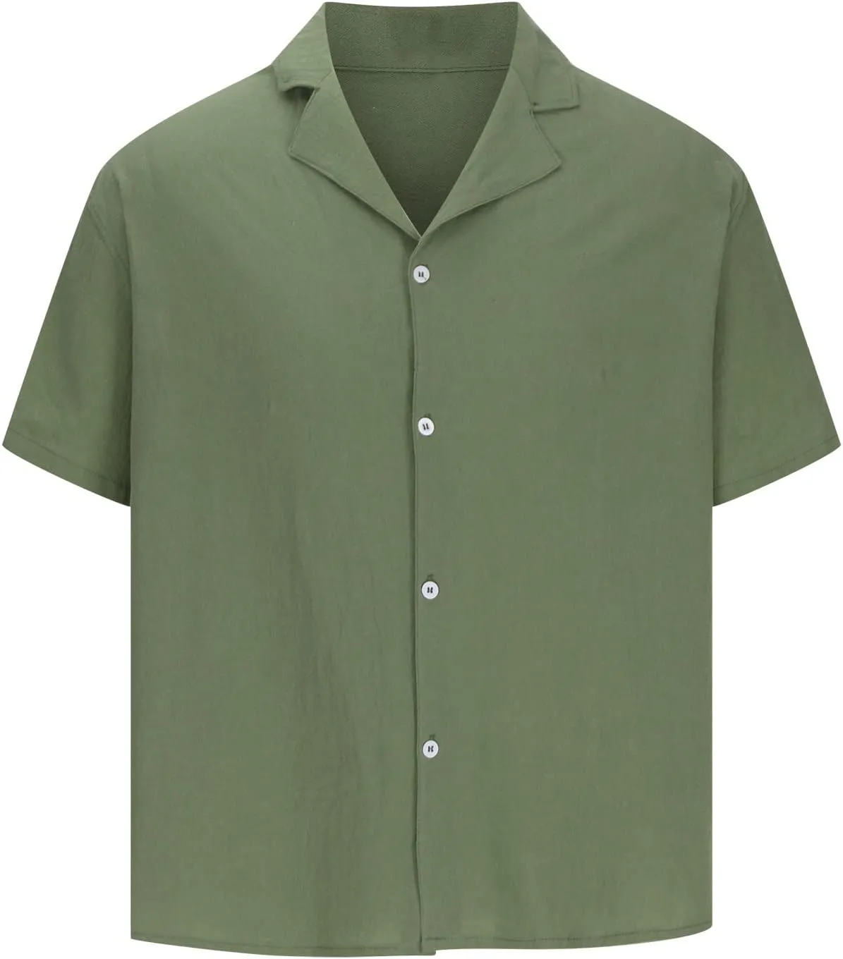 Muscularfit Button Down Shirt Men 2024 Summer Cotton Linen Short Sleeve Causal Shirt Big and Tall Solid Beach Collar Tshirt