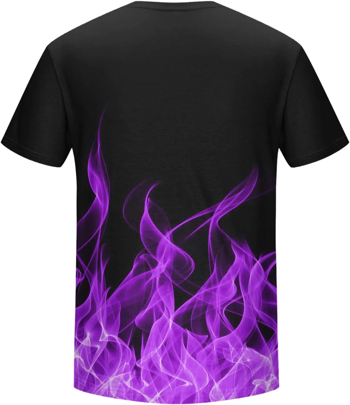 Muscularfit Men's Graphic Tee Shirts Funny 3D Flame Print Short Sleeve Casual Shirt Loose Fit Athletic T-Shirt Summer Clothes