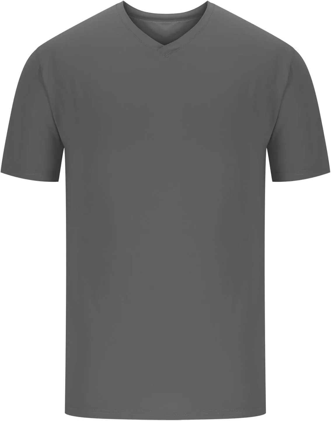 Muscularfit Workout Shirts Men Summer V Neck Short Sleeve Solid Basic Shirt Casual Loose Athletic Running Gym Workout Tee Top