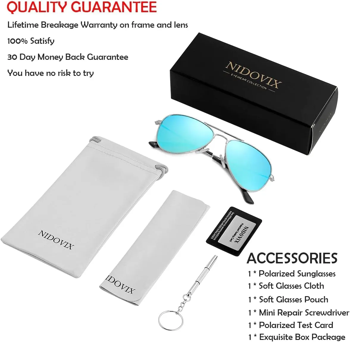 NIDOVIX Kids Polarized Aviator Sunglasses for Girls Boys Cool Toddler Sunglasses Age 2-9 100% UV Protection