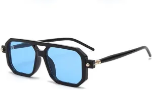 NIDOVIX Vintage Square 70s Aviator Sunglasses for Women Men Retro Classic Flat Aviator Frame Sun Glasses UV Protection