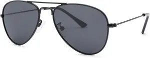 NULOOQ Kids Polarized Aviator Sunglasses – for Girls Boys Children & Cool Toddler Age 2-8, Metal Frame UV 400 Protection