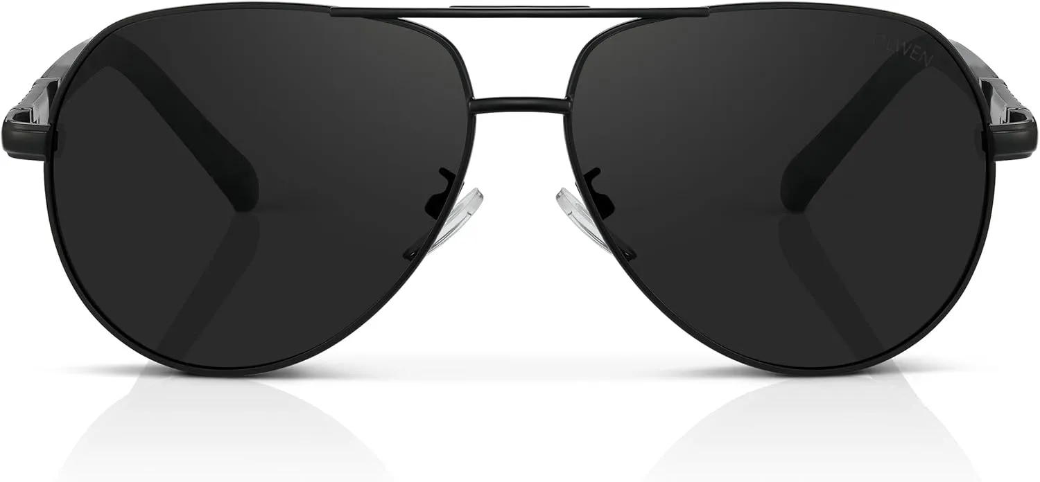 Olwen XXL Aviator Sunglasses For Large Heads (Polarized), Extra Large, Big and Tall, XL   Free Hard Case
