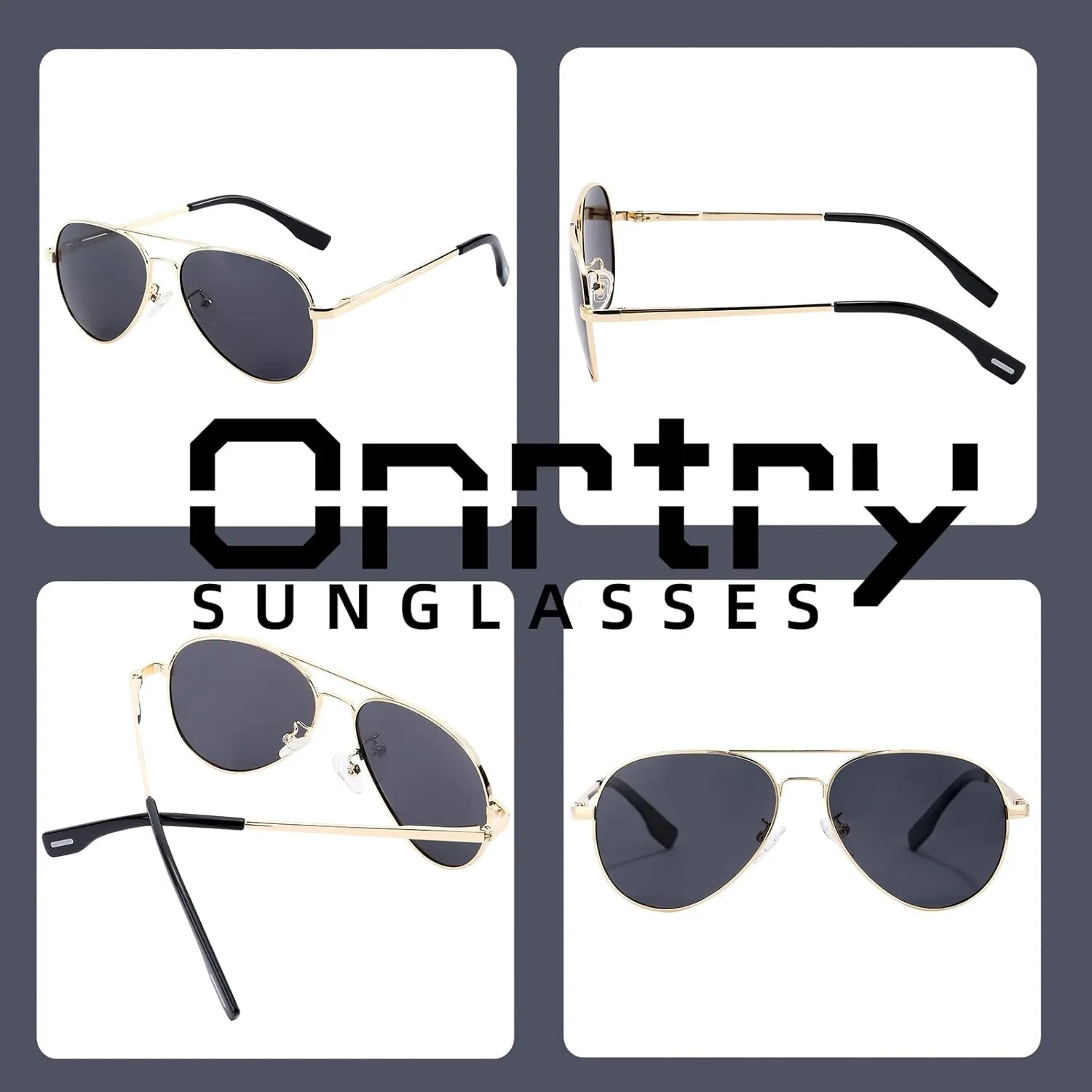 Onrtry Small Polarized Aviator Sunglasses for Boys Girls Classic Metal Frame Mirrored Lens Sun Glasses - 52MM