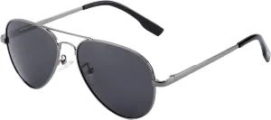 Onrtry Small Polarized Aviator Sunglasses for Boys Girls Classic Metal Frame Mirrored Lens Sun Glasses - 52MM