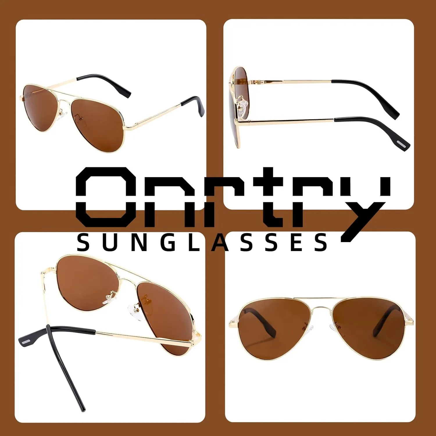 Onrtry Small Polarized Aviator Sunglasses for Boys Girls Classic Metal Frame Mirrored Lens Sun Glasses - 52MM