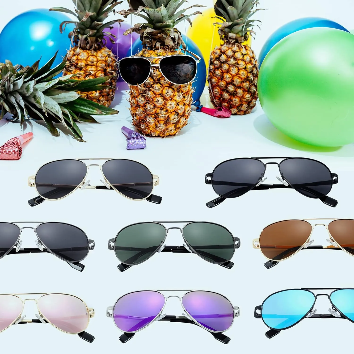 Onrtry Small Polarized Aviator Sunglasses for Boys Girls Classic Metal Frame Mirrored Lens Sun Glasses - 52MM