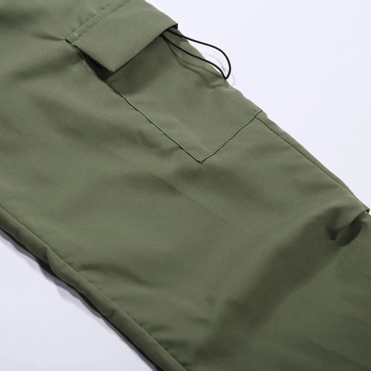 Parachute Pants for Women Elastic High Waist Cargo Pants Y2K Quick Dry Joggers Baggy Lounge Trousers Multiple Pockets