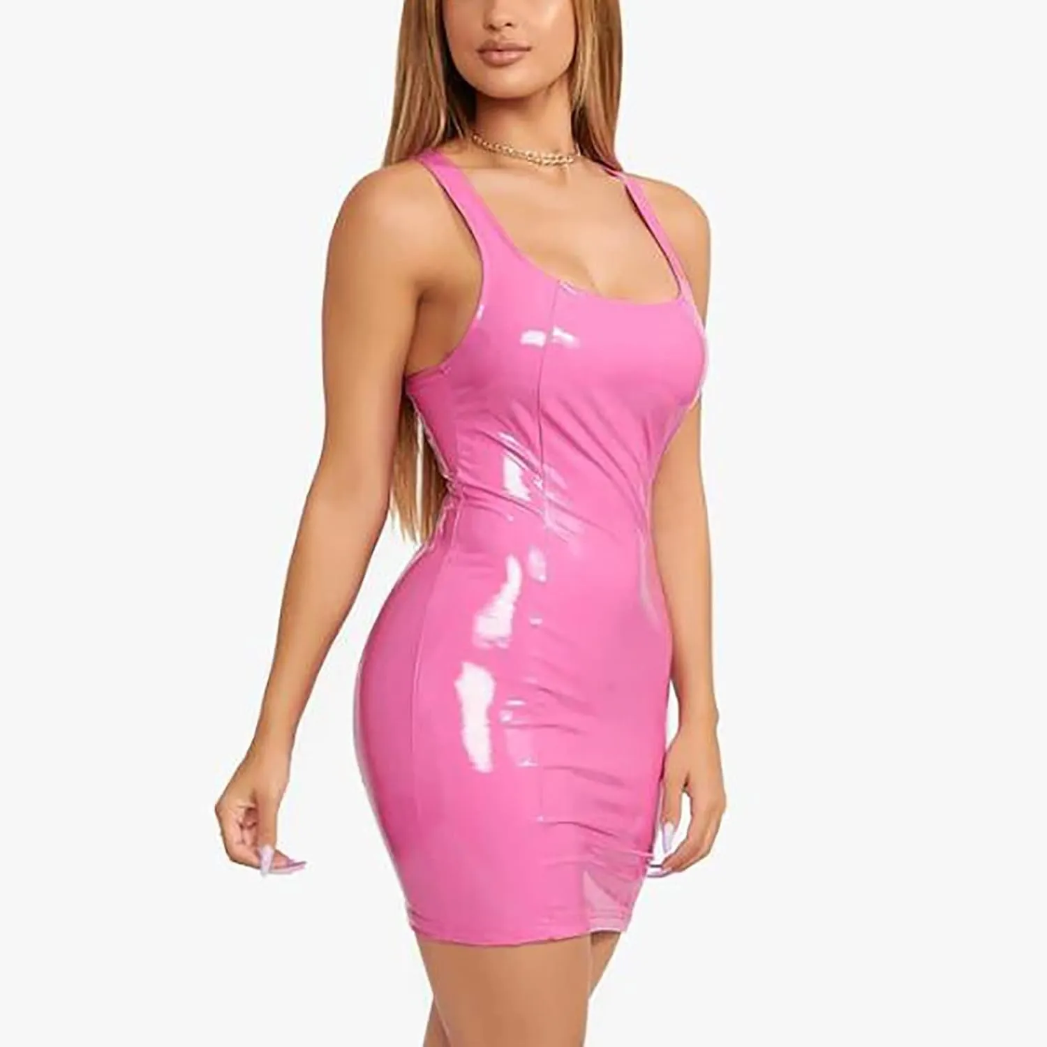 Party Dresses for Women Classy Fashion Spaghetti Straps Scoop Neck Mini Club Dress Boho Wedding Summer Clothes for Women