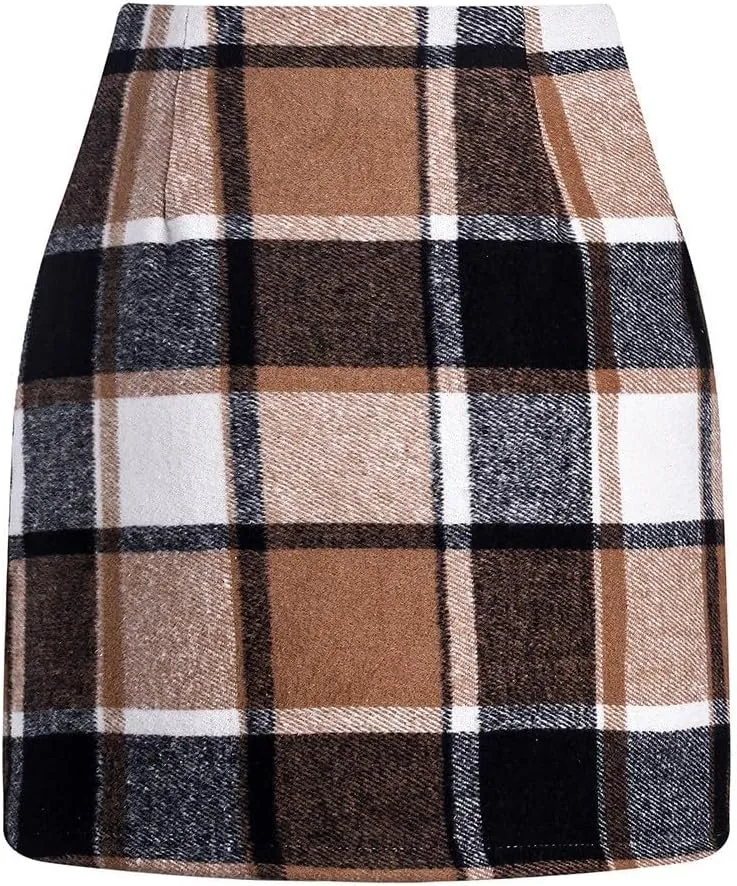 Plaid Skirt Long Mini High Waisted Skirts Knee Length Short Sweater Skirts 2025 A Line Pencil Skirt Dress