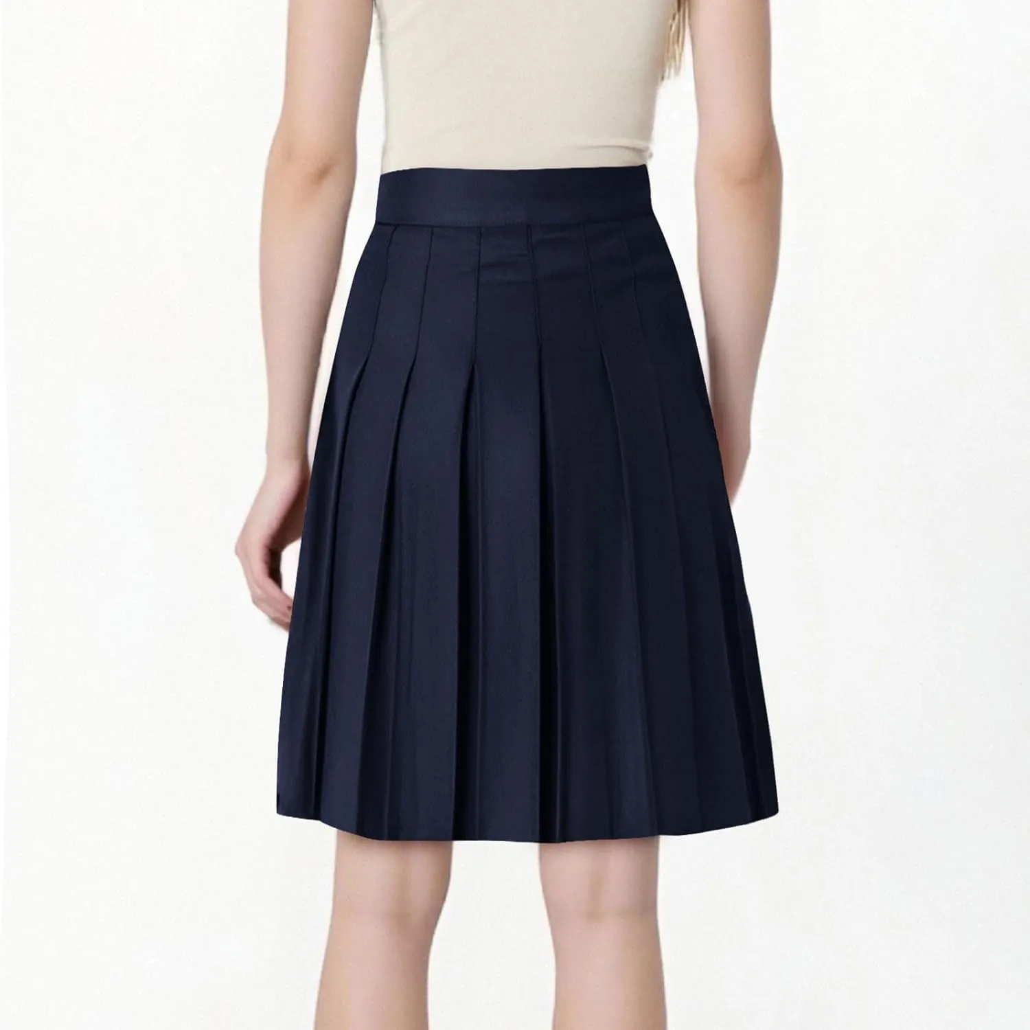 Pleated Skirt for Women Summer Elastic Waist School Uniform Cheerleader Skirts Casual Comfy Loose Plus Size Skorts