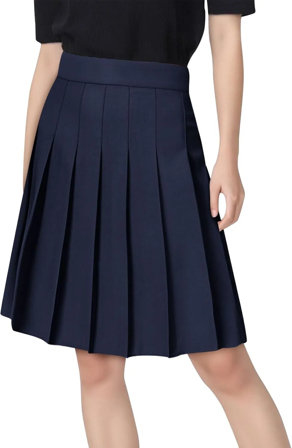 Pleated Skirt for Women Summer Elastic Waist School Uniform Cheerleader Skirts Casual Comfy Loose Plus Size Skorts