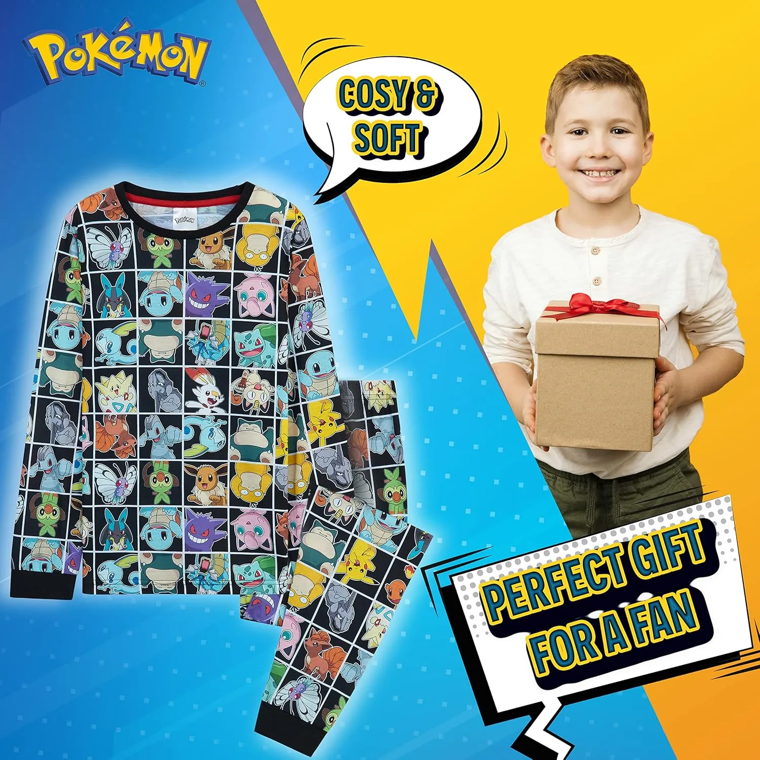 Pokemon T Shirt & Shorts Set for Boys Teens 2 Piece Anime Lounge Set Outfit