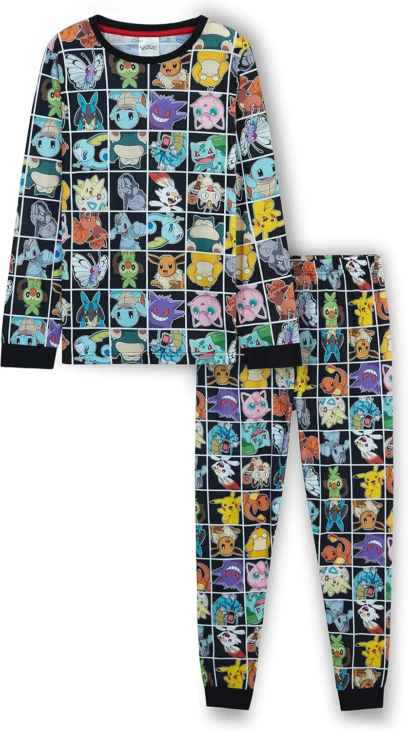 Pokemon T Shirt & Shorts Set for Boys Teens 2 Piece Anime Lounge Set Outfit
