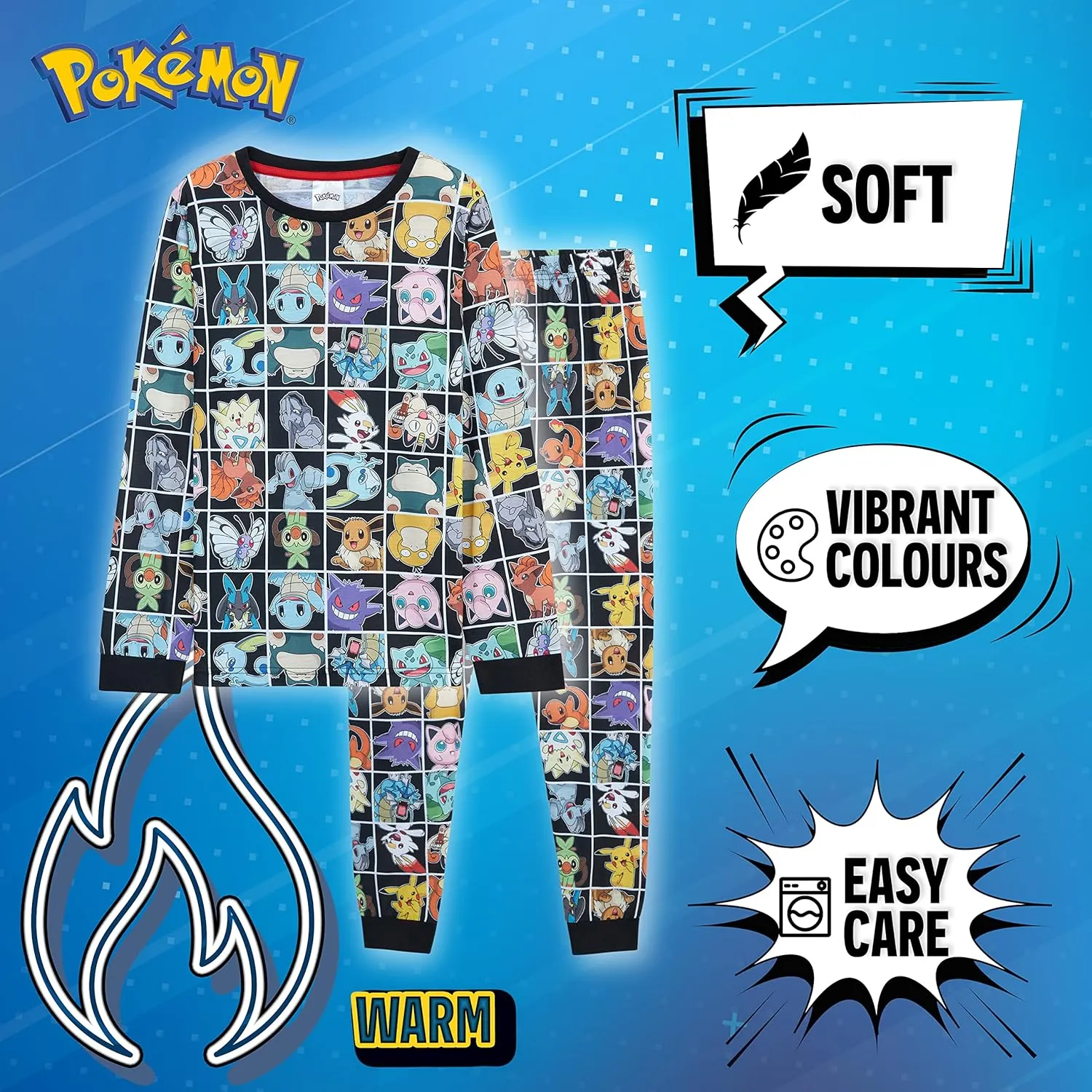Pokemon T Shirt & Shorts Set for Boys Teens 2 Piece Anime Lounge Set Outfit