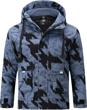 Prime Big Deal 2024 Today Deals Waxed Canvas Jacket Men Birthday Gifts Mens Cattleman Jacket Hooded Long Sleeve Shirt Men Light Rain Jacket Mens Suit Jacket for Men D-Blue