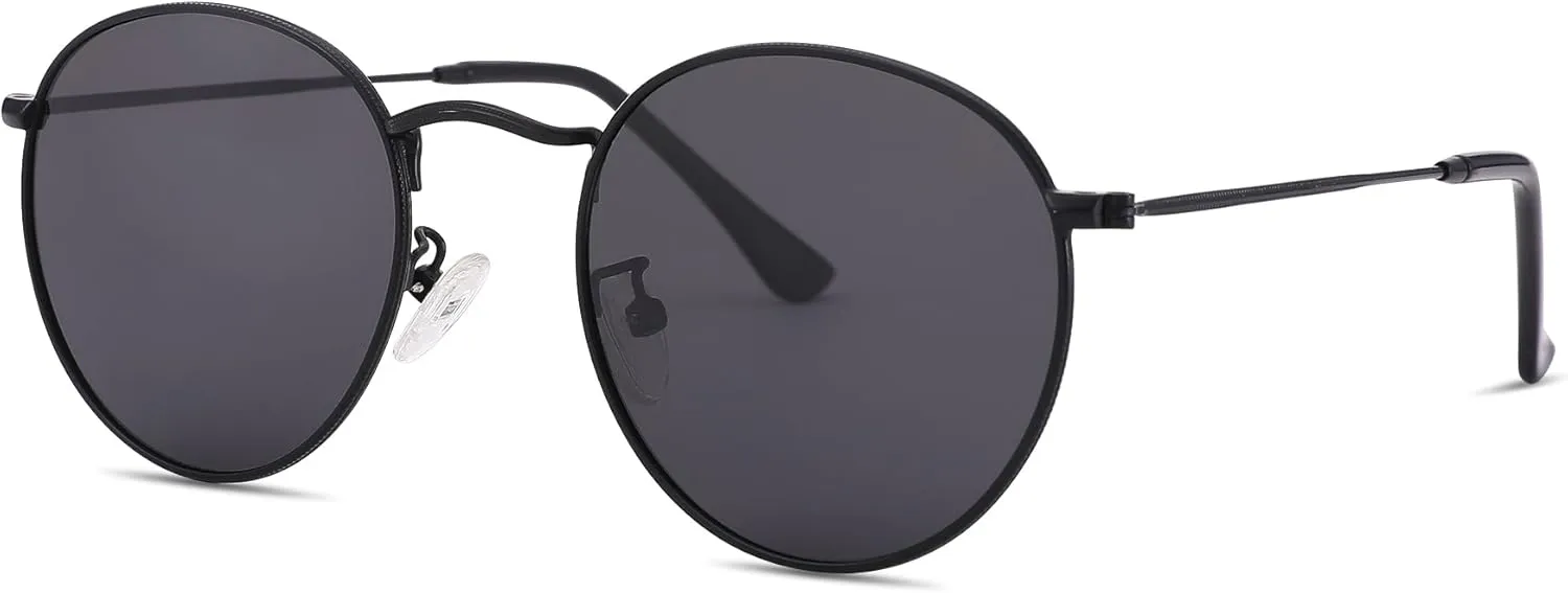Pro Acme Small Round Metal Polarized Sunglasses for Women Retro Designer Style