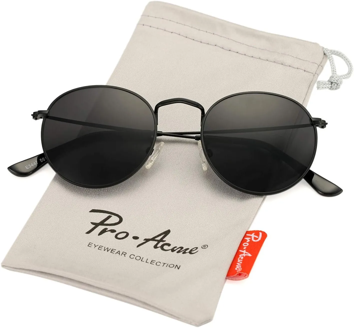 Pro Acme Small Round Metal Polarized Sunglasses for Women Retro Designer Style