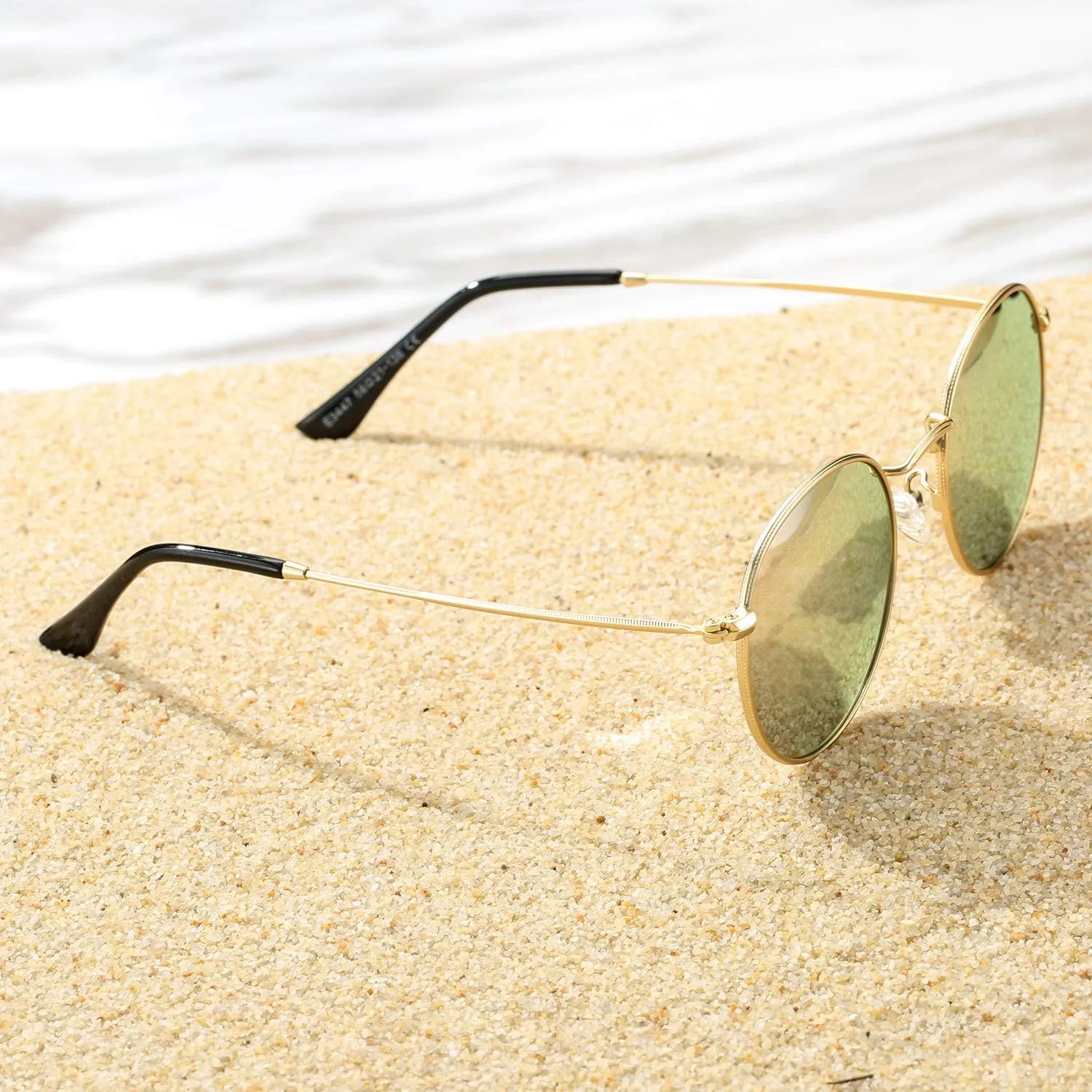 Pro Acme Small Round Metal Polarized Sunglasses for Women Retro Designer Style