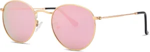 Pro Acme Small Round Metal Polarized Sunglasses for Women Retro Designer Style