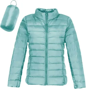Puffer Jacket Womens Packable Women's Down Jackets & Parkas Plus Size Women Packable Down Quilted Jacket Lightweight Puffer Coat Womens Puffer Jacket Lightweight Parkas for Women Waterproof
