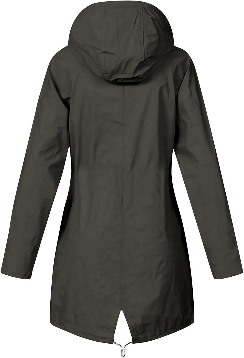 Rain Jacket Women 2024 Fall Lightweight Waterproof Raincoat Windbreaker Outdoor Hooded Trench Coat