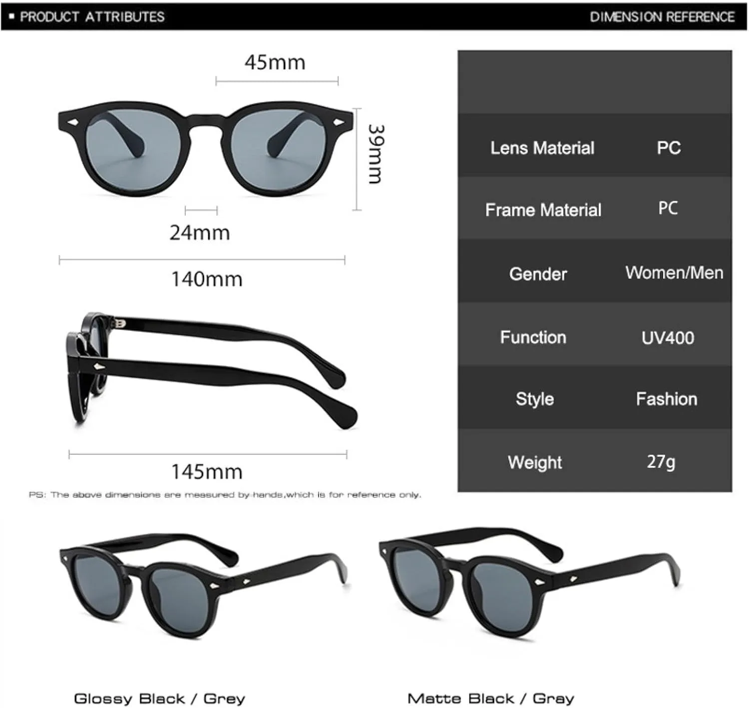 Retro Round Women for Sunglasses Uv400 Fashion Men Punk Rivets Gradient