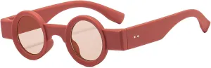 Retro Small Round Women Punk Sunglasses Uv400 Fashion Clear Ocean Lens Men Trending Rivets