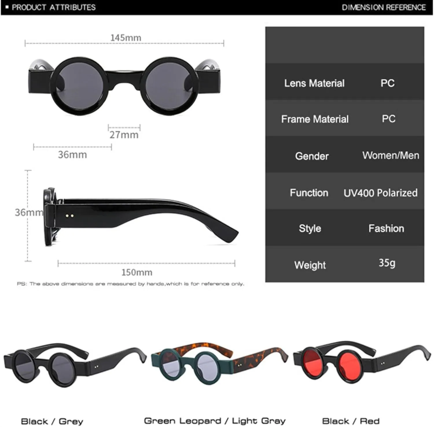 Retro Small Round Women Punk Sunglasses Uv400 Fashion Clear Ocean Lens Men Trending Rivets