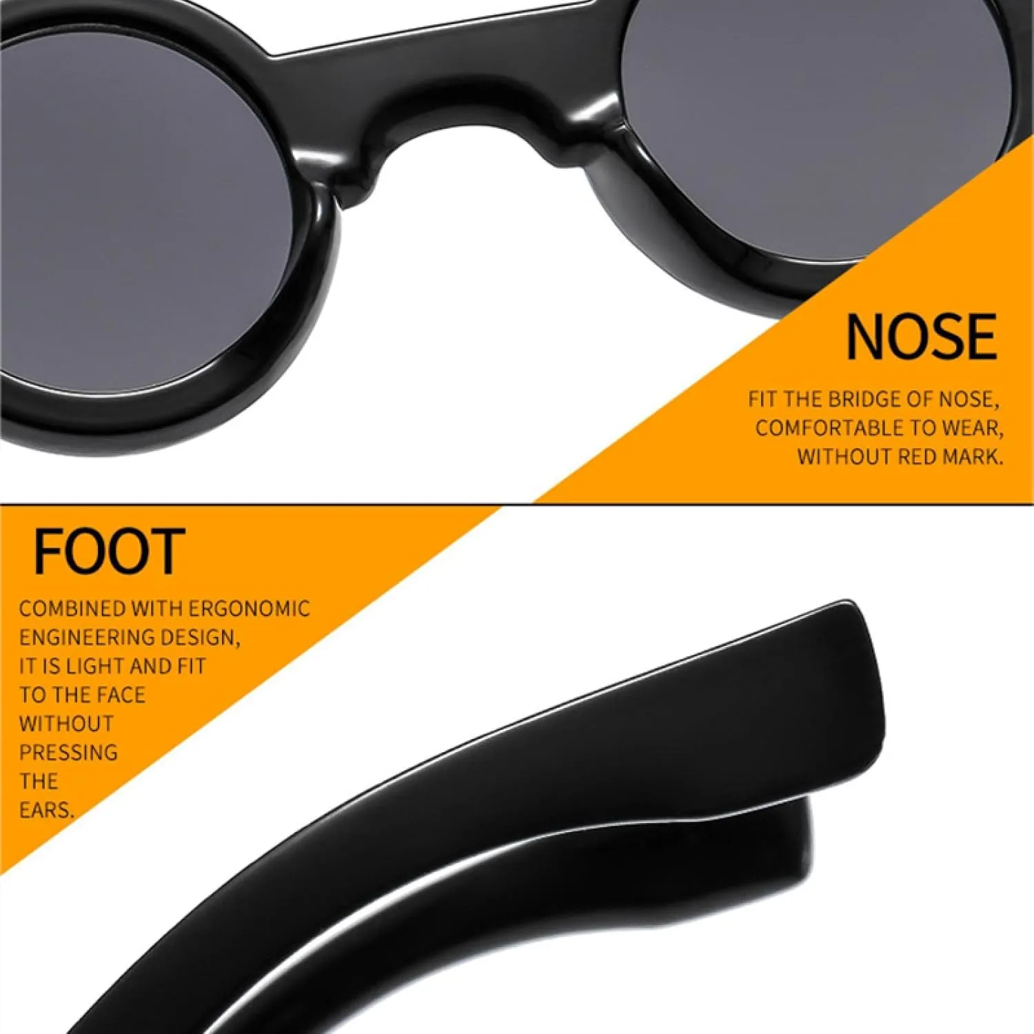 Retro Small Round Women Punk Sunglasses Uv400 Fashion Clear Ocean Lens Men Trending Rivets