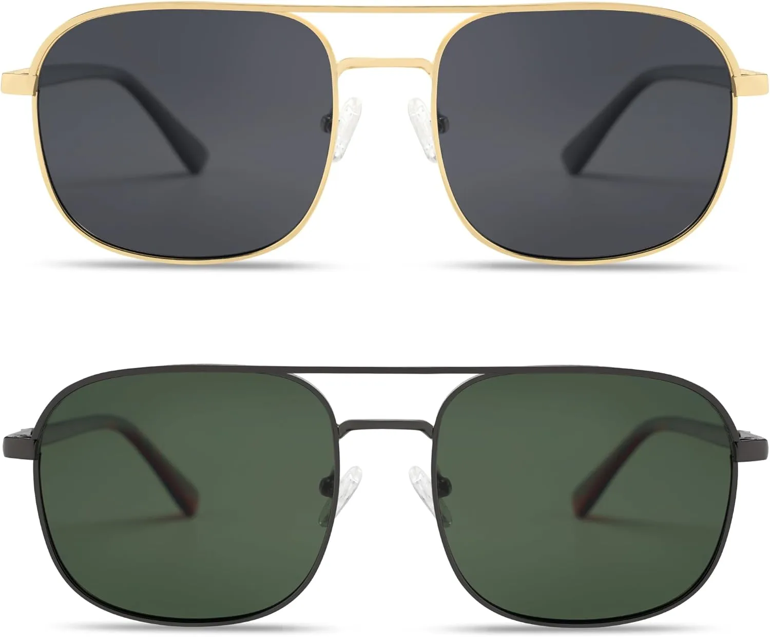 Retro Trendy Aviator Polarized Sunglasses Men Women Vintage 70s Square Stylish UV400 Frame AP3663