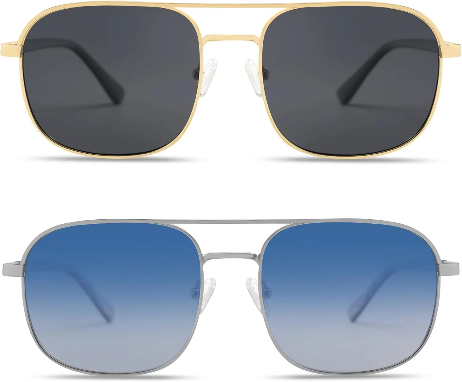 Retro Trendy Aviator Polarized Sunglasses Men Women Vintage 70s Square Stylish UV400 Frame AP3663