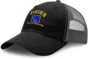 Richardson Trucker Mesh Hat Alaska The Last Frontier Cotton Dad Hats for Men & Women