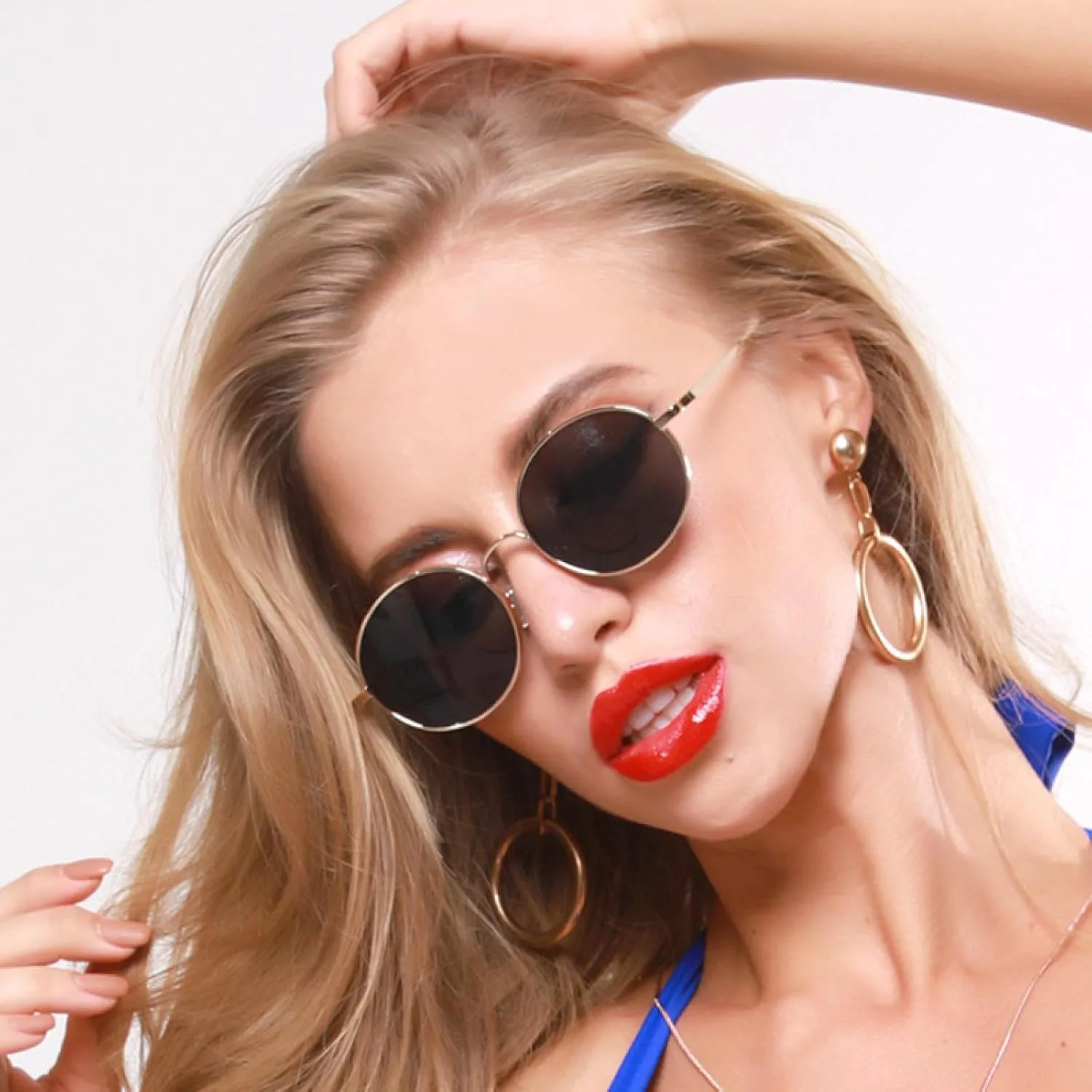 Round Steam Punk Vintage Sunglasses Men Women Fashion Uv400 Vintage