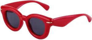 Round Sunglasses Men Women Luxury Fashion Cat Eye Glasses for Female Vintage Big Frame Shades