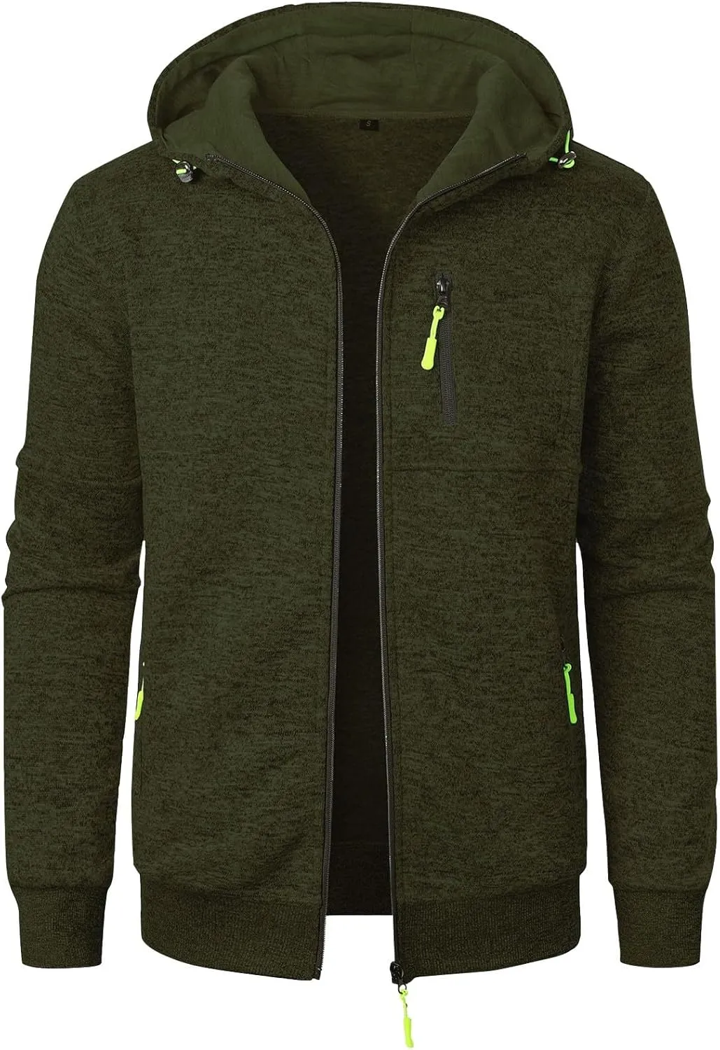 RTTUIOP Men'S Fashion Hoodies & Sweatshirts Warm Winter Jackets Zip Up Long Sleeve Casual Plain Lightweight Work Jackets