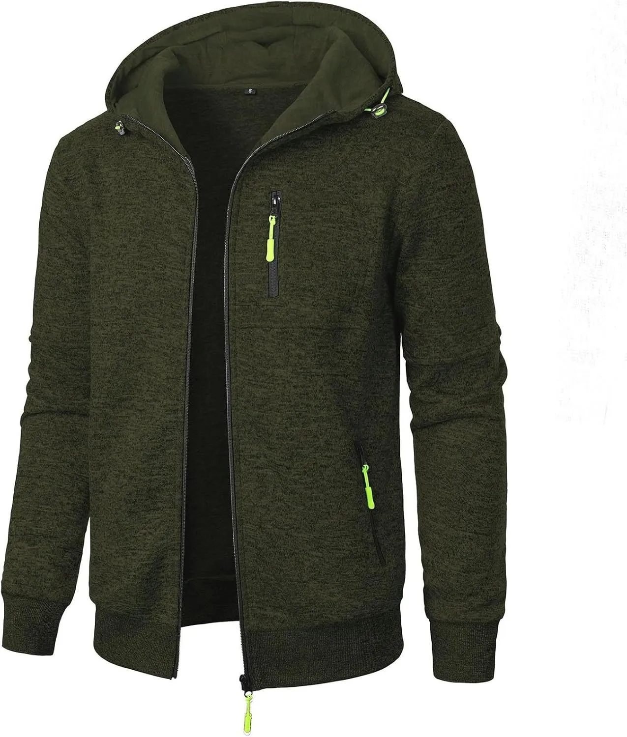 RTTUIOP Men'S Fashion Hoodies & Sweatshirts Warm Winter Jackets Zip Up Long Sleeve Casual Plain Lightweight Work Jackets