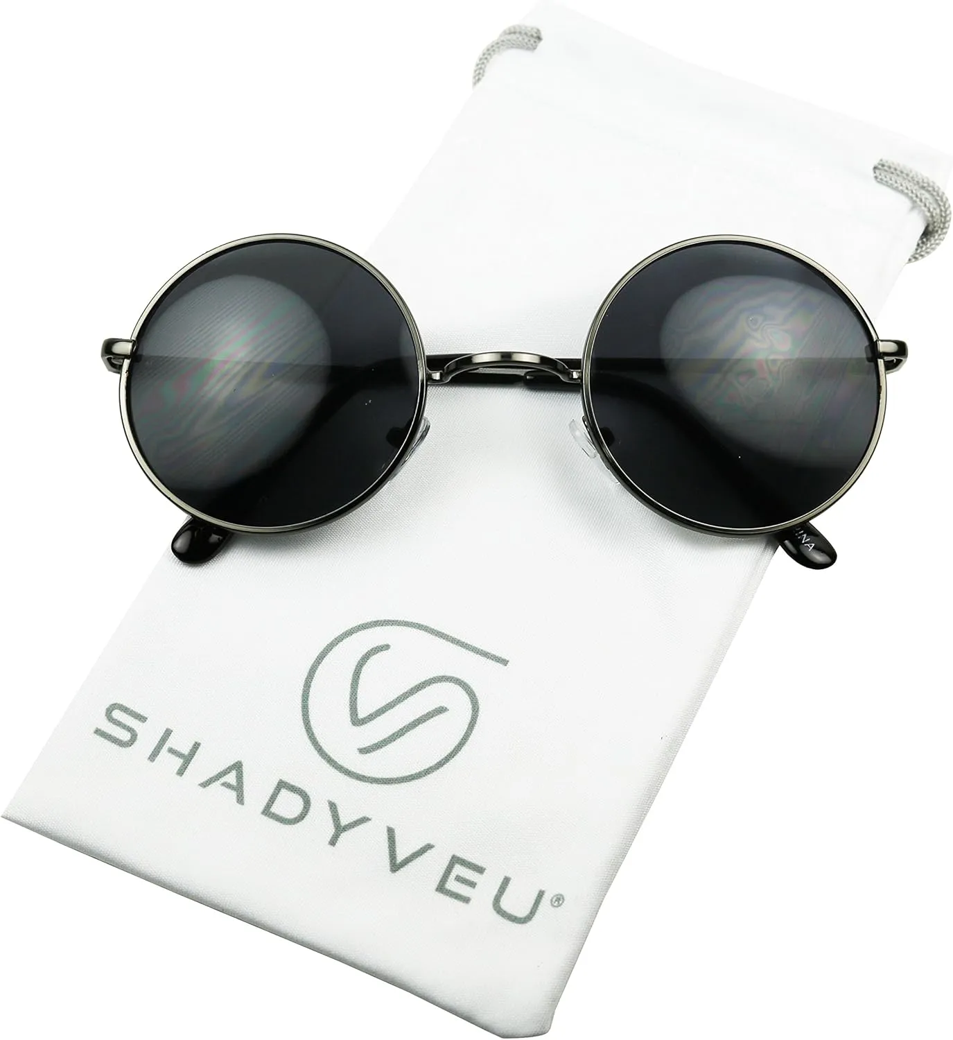 ShadyVEU Retro Round Style 70s Sunglasses Colorful Tint Groovy Hippie Mens Womens Shades