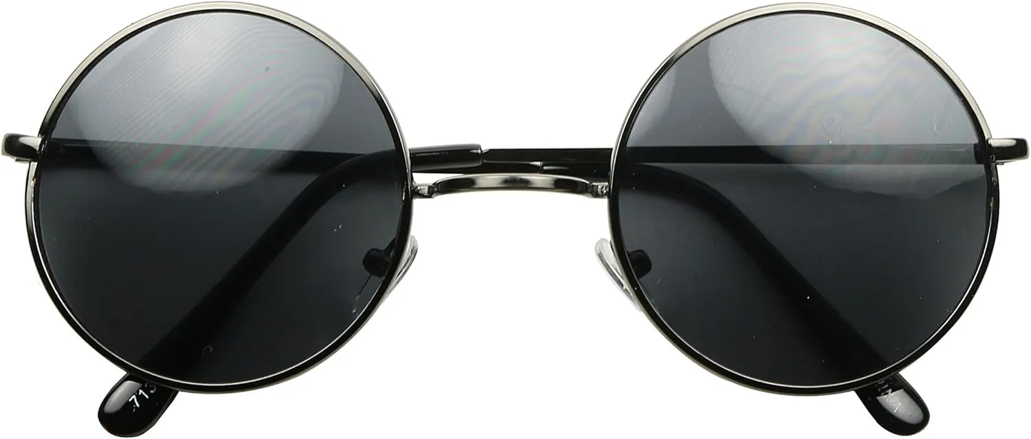 ShadyVEU Retro Round Style 70s Sunglasses Colorful Tint Groovy Hippie Mens Womens Shades