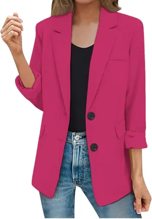 sherpa jacket Womens Casual Jacket Pockets Long Sleeve Front Button Work Lapel Button Jacket