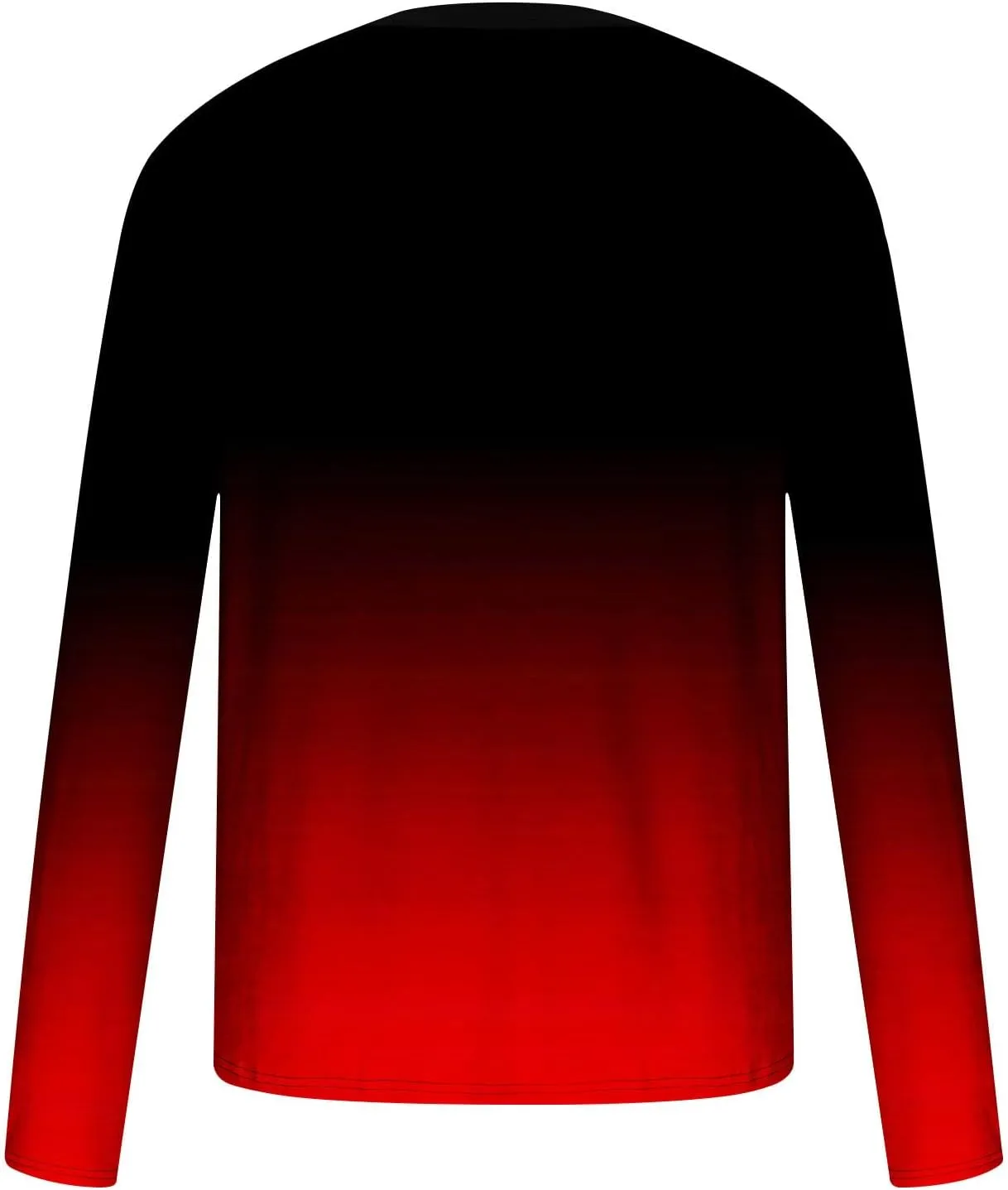 Shirts for Men Long Sleeve Casual Loose Gradient Color Print Crewneck Sweatshirt Lightweight Gym Workout Pullover Top
