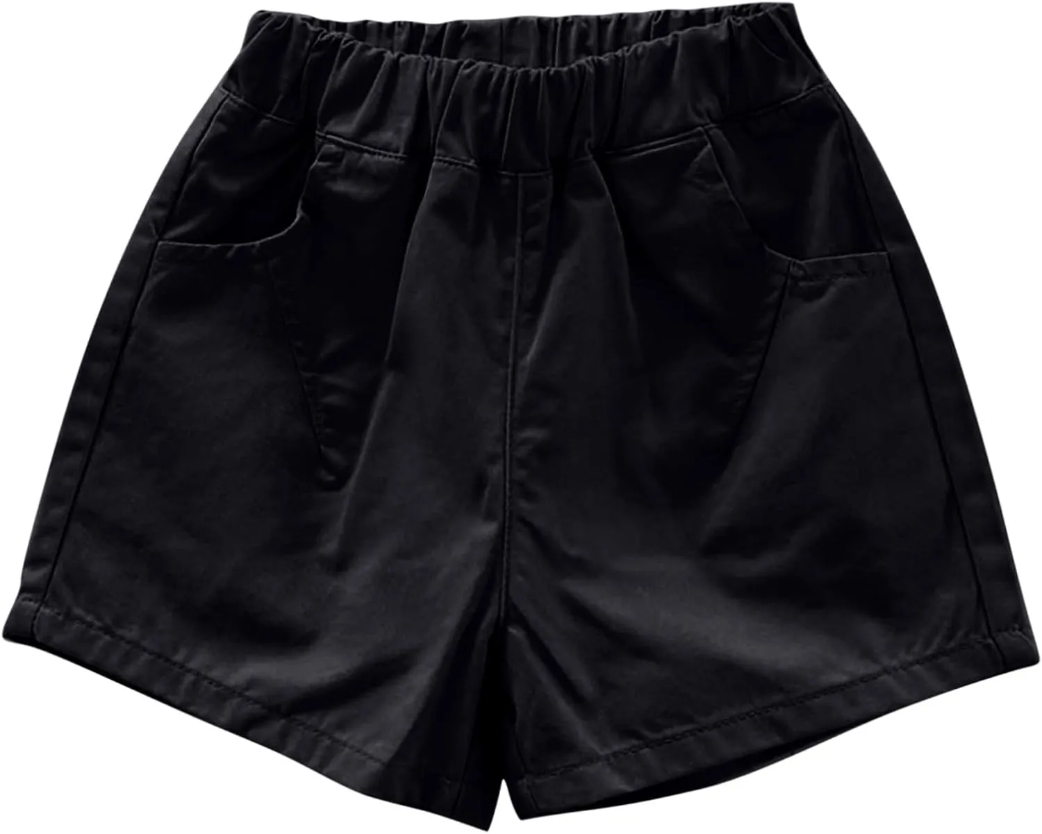 Shorts for Little Kids Relaxed Fit Elastic Waist Casual Summer High Rise Shorts with Pockets Chino Short Pants