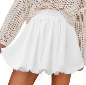 Skirt for Women Summer High Waist Ruffled Cute Going Out Skort Casual Fashion Solid Gym Yoga Workout Running Skirts