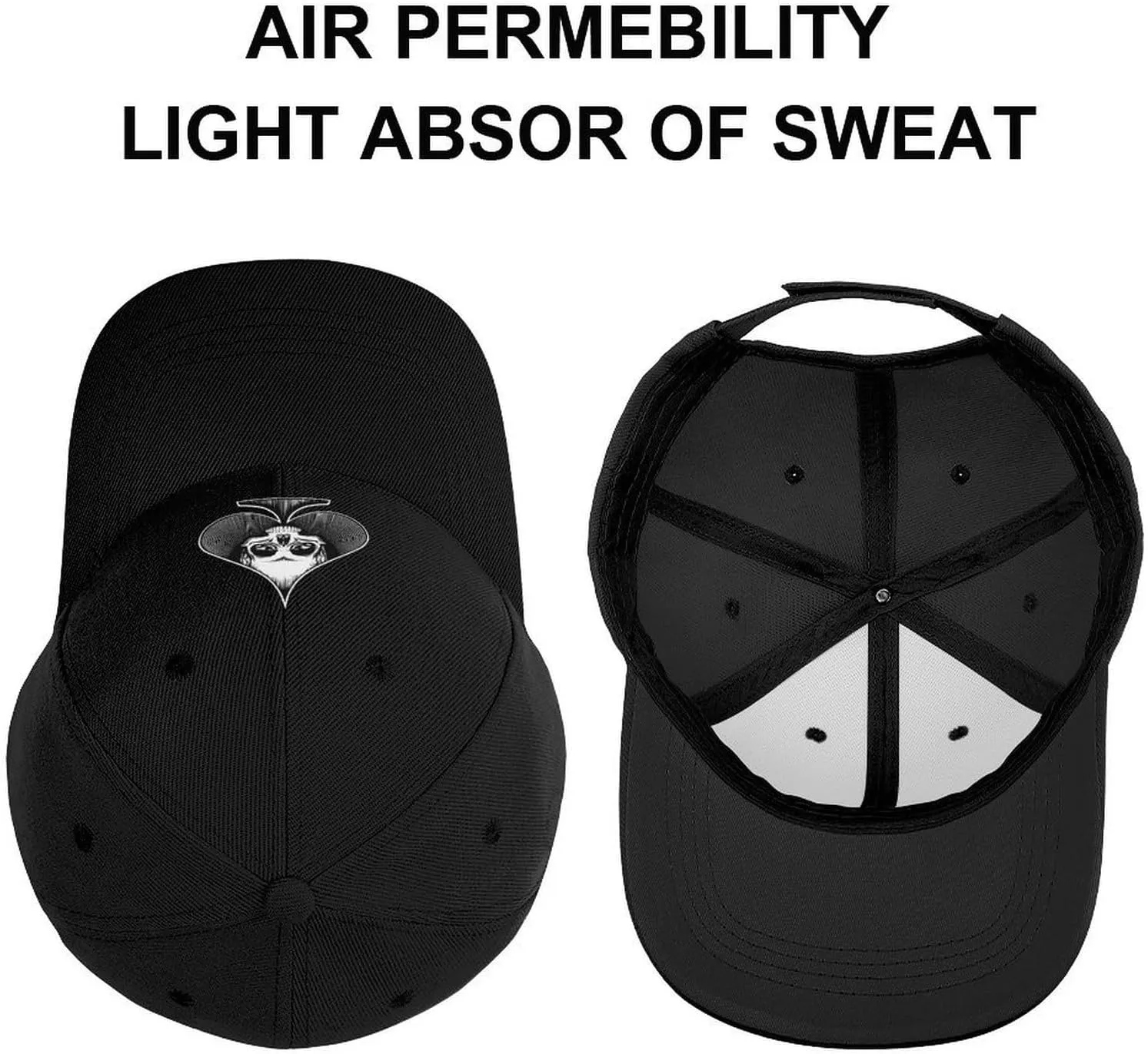 Skull in Spade Baseball Cap Adjustable Trucker Hats for Running Workouts and Outdoor Activities All Seasons