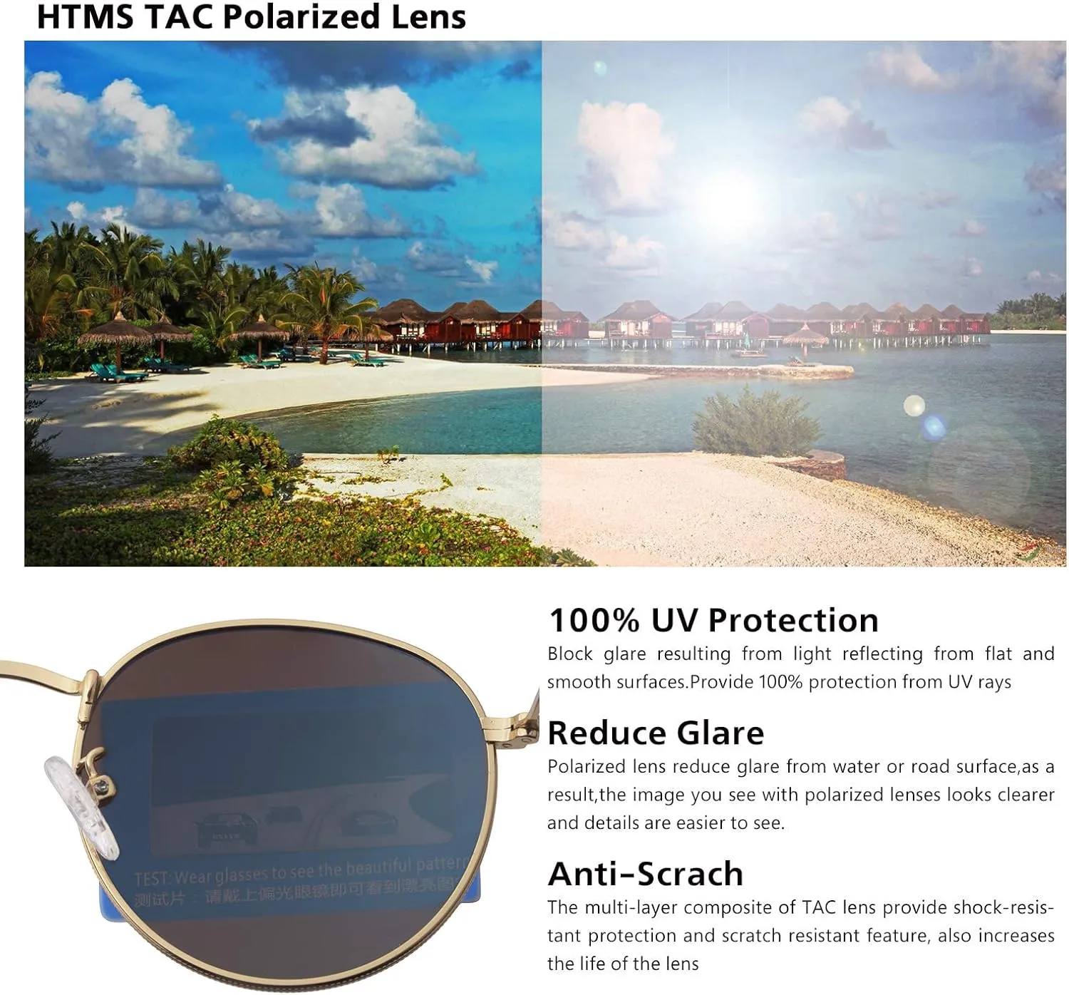 Small Round Polarized Sunglasses Retro Men Women Mirrored Lens Metal Frame Circle Sun Glasses Shades