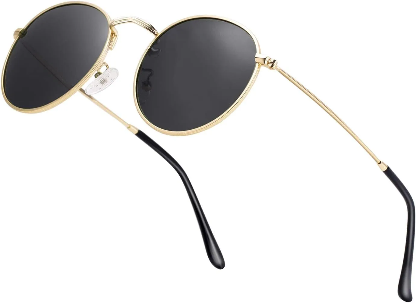 Small Round Polarized Sunglasses Retro Men Women Mirrored Lens Metal Frame Circle Sun Glasses Shades