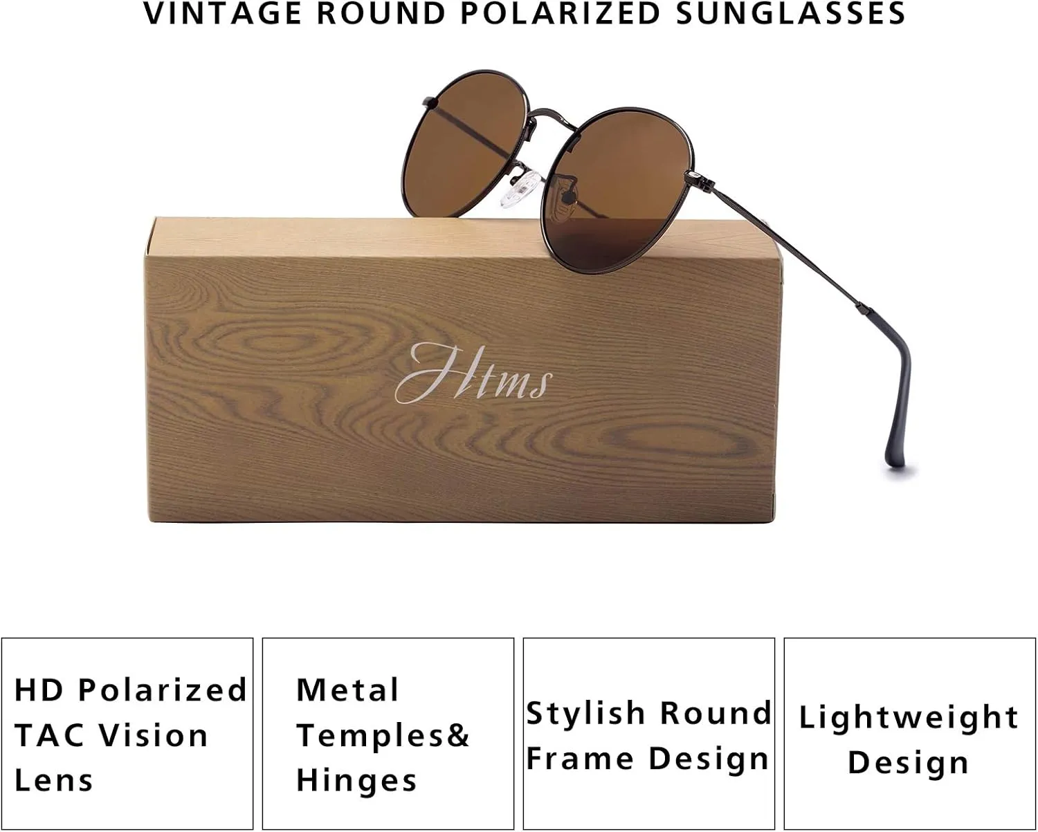 Small Round Polarized Sunglasses Retro Men Women Mirrored Lens Metal Frame Circle Sun Glasses Shades