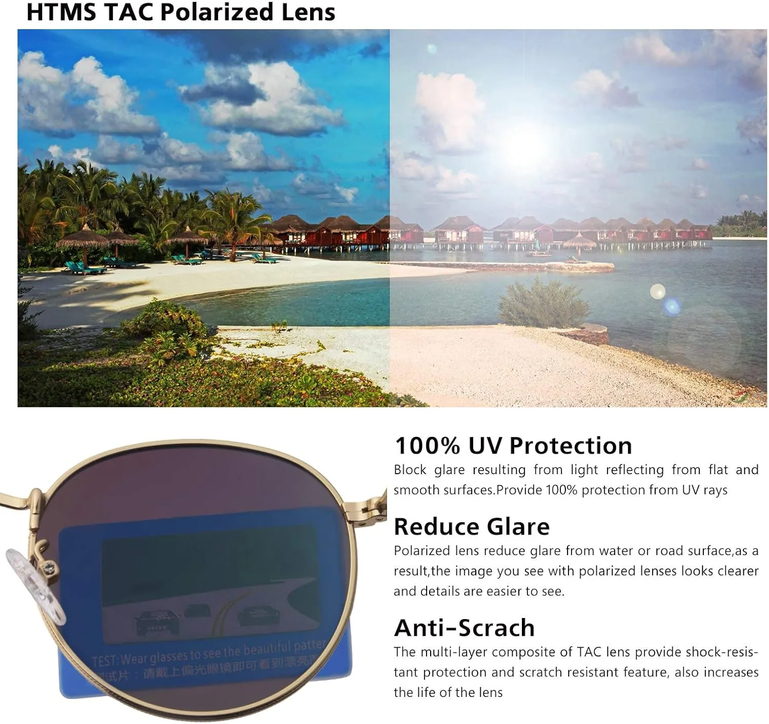 Small Round Polarized Sunglasses Retro Men Women Mirrored Lens Metal Frame Circle Sun Glasses Shades