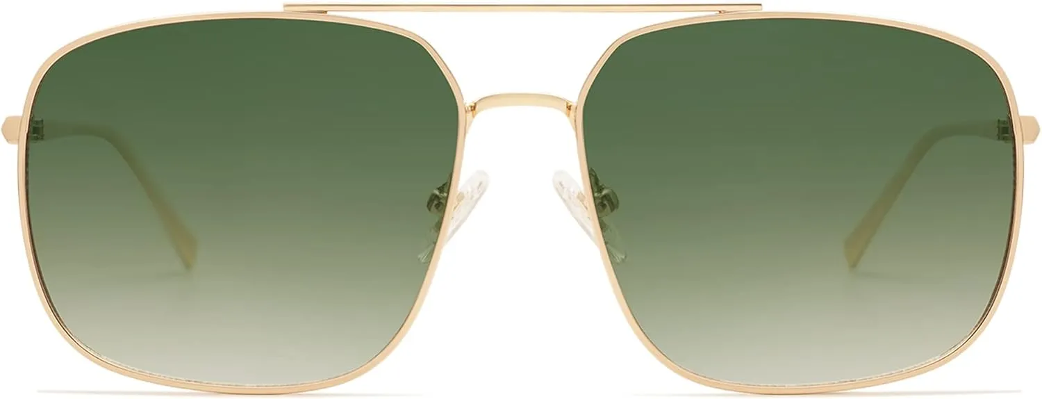 SOJOS Retro Square Aviator Sunglasses Womens Mens Aesthetic Y2k Light Lens Shades SJ1176