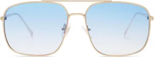 SOJOS Retro Square Aviator Sunglasses Womens Mens Aesthetic Y2k Light Lens Shades SJ1176